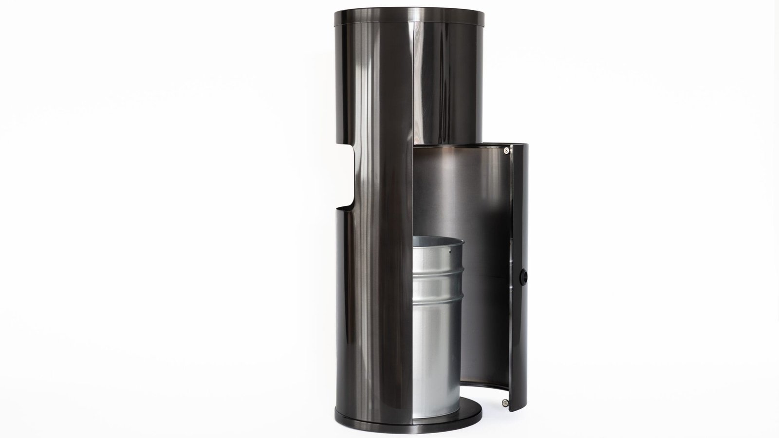 Gloss Black Trash Can Dispenser