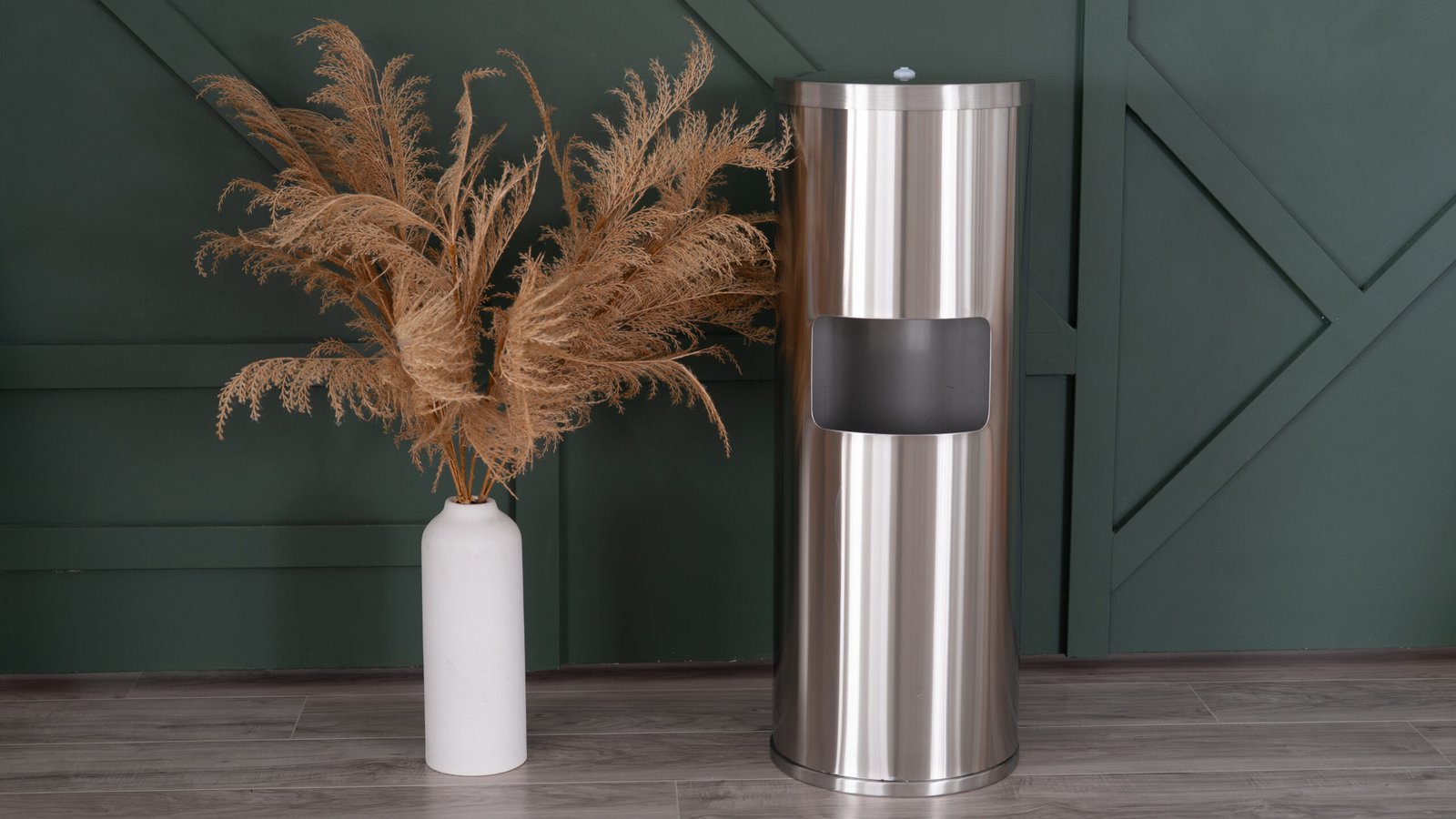 Silver Trash Can Dispenser