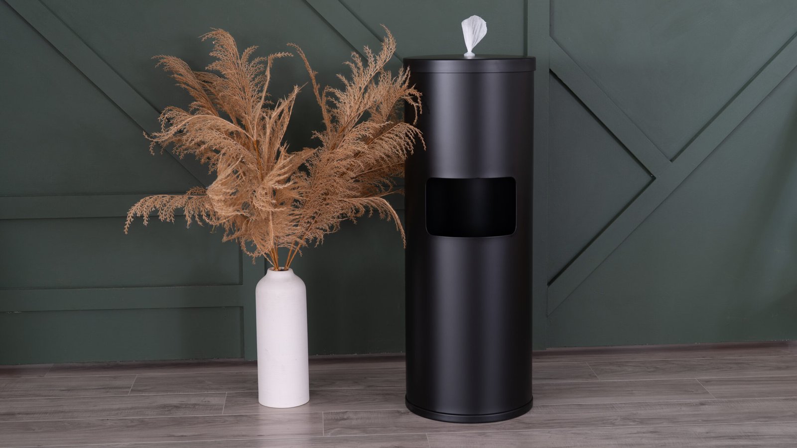 Matte Black Trash Can Dispenser